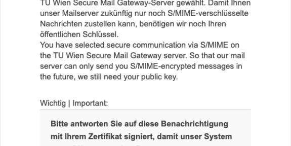 S/MIME selected