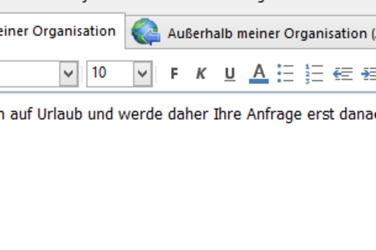Screenshot: Regeln festlegen