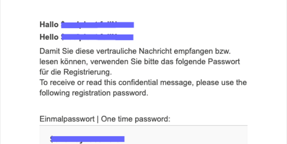 One-time password delivery