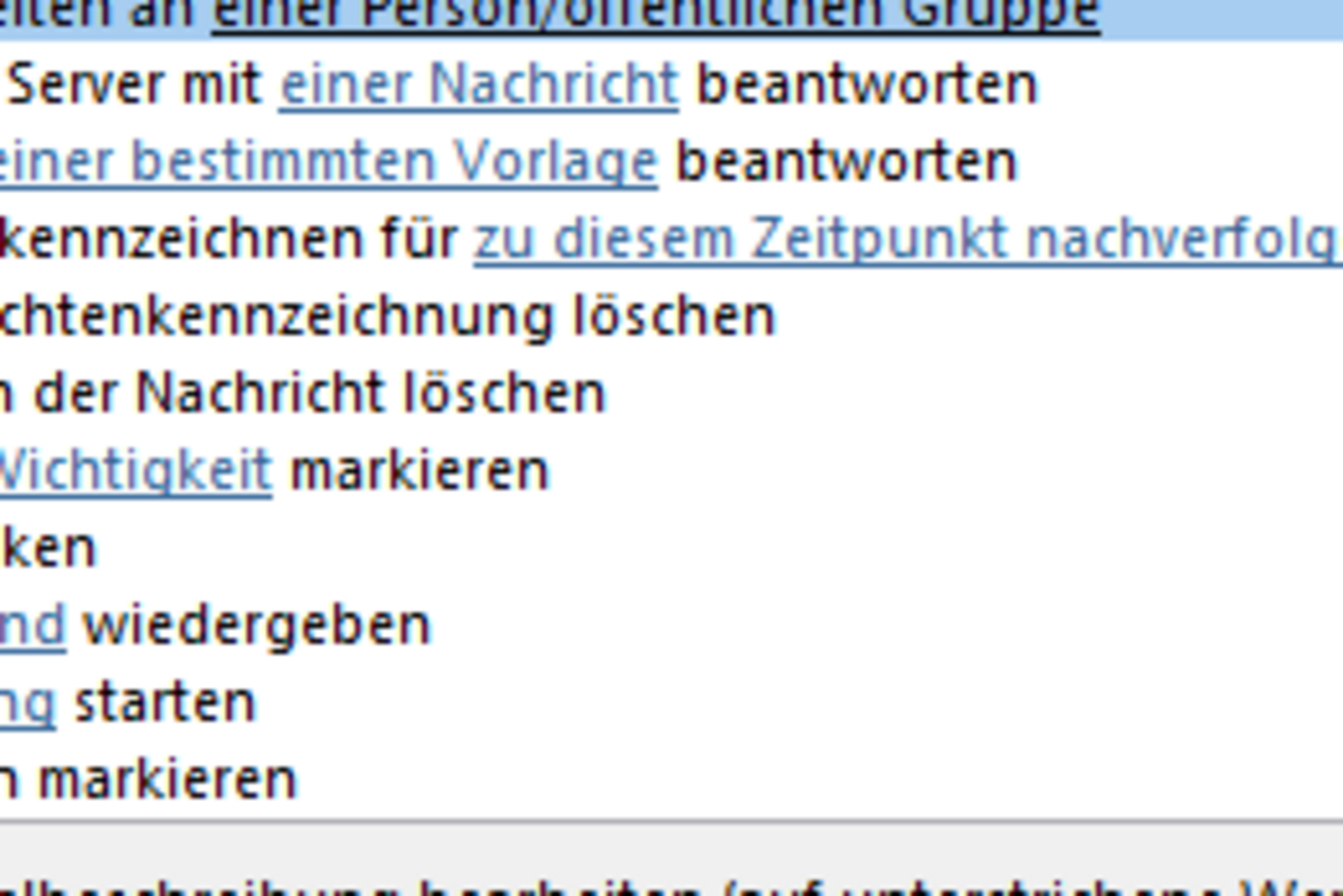 Screenshot: Confirm and skip exceptions