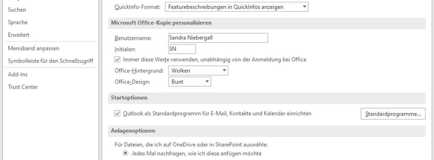 Outlook Options