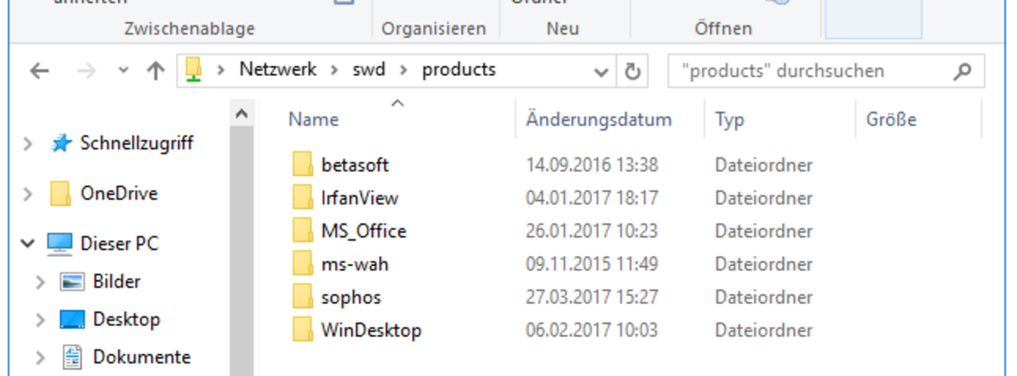 Screen zu Dateiexplorer