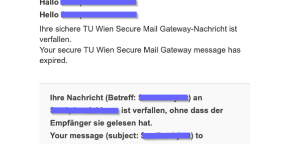 Nachricht ist verfallen