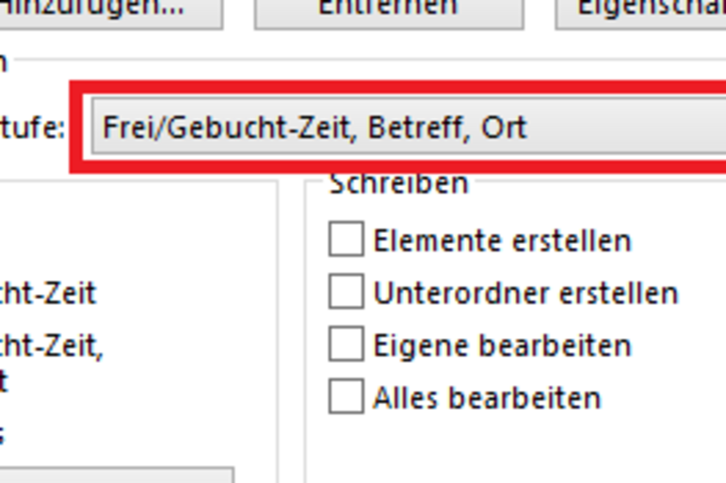Screenshot: Calendar release: Apply settings