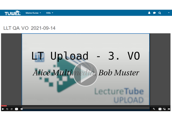  LectureTube video player