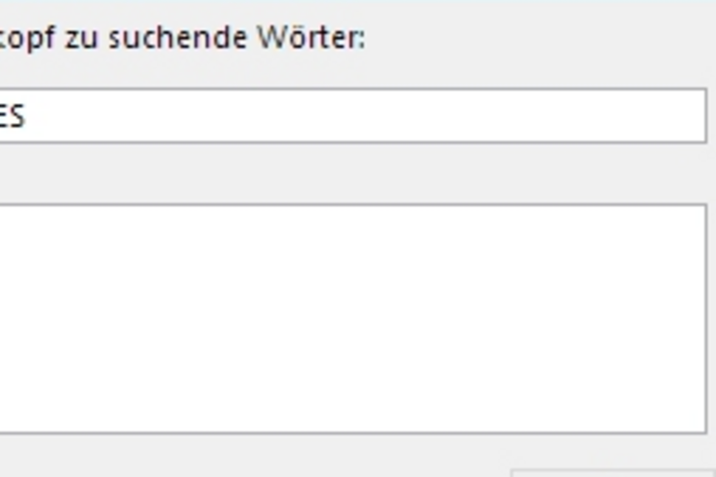 Screenshot: Enter text to search for