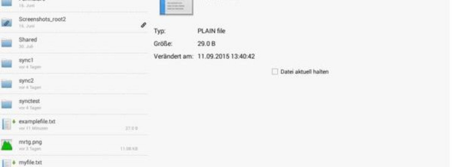 Screen: Anleitung Owncloud