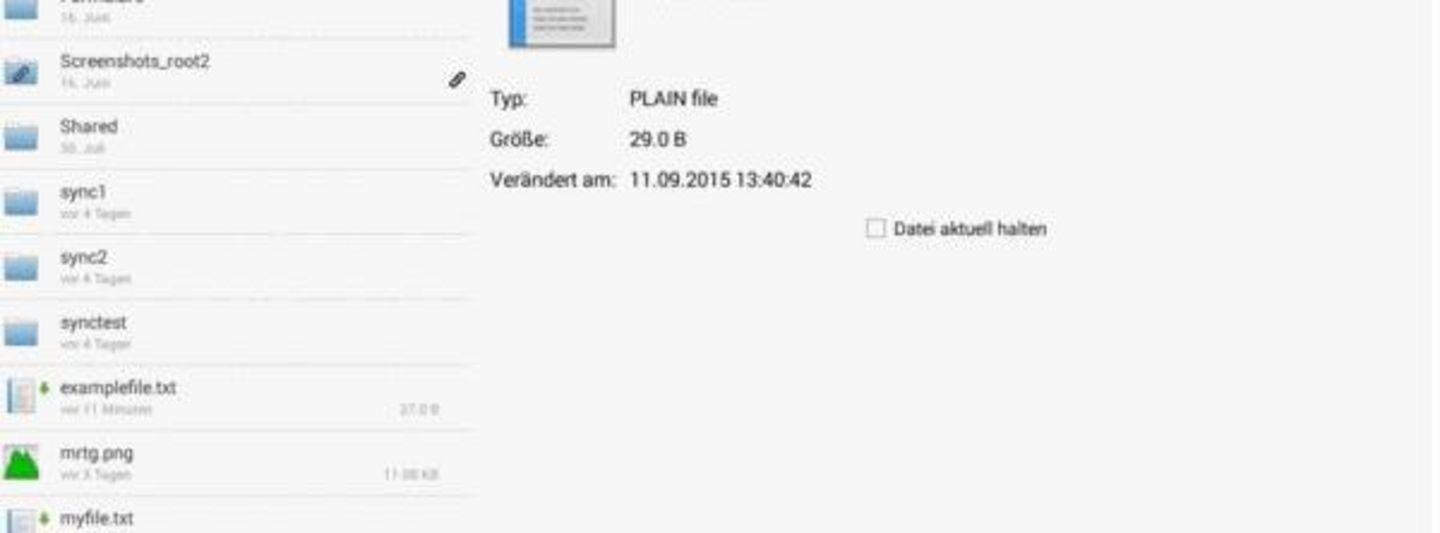 Screen: Anleitung Owncloud