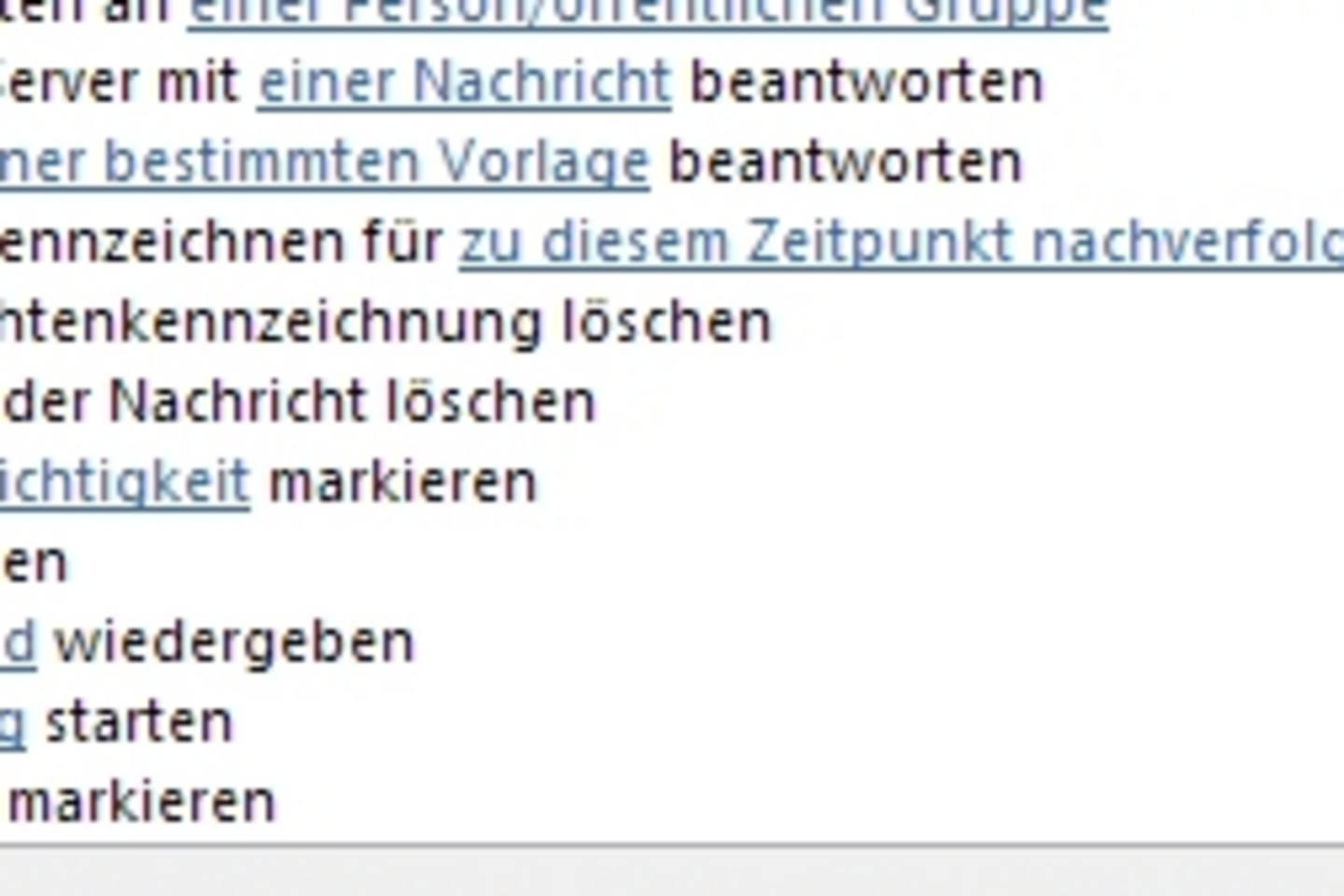 Screenshot: Regel-Assistent: Aktion wählen