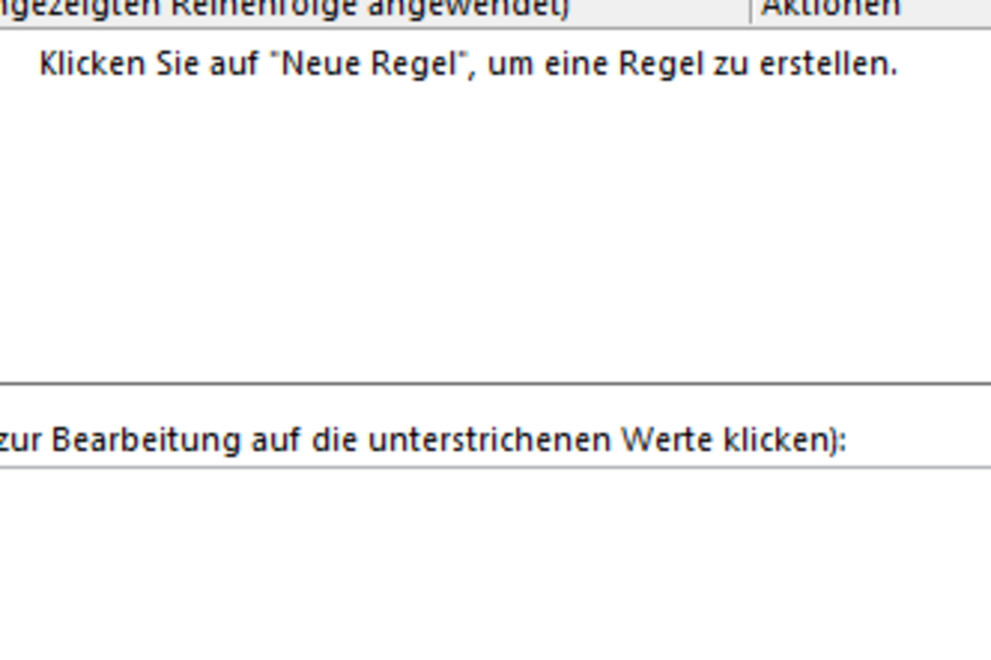 Screenshot: Select new rule