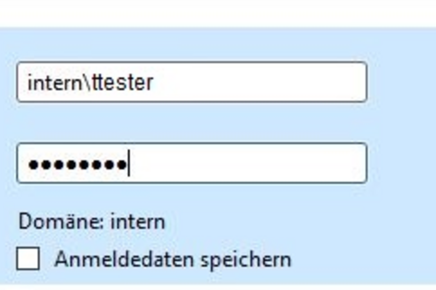 Screenshot Windows10: Enter network credentials Screenshot Windows10: Enter network credentials