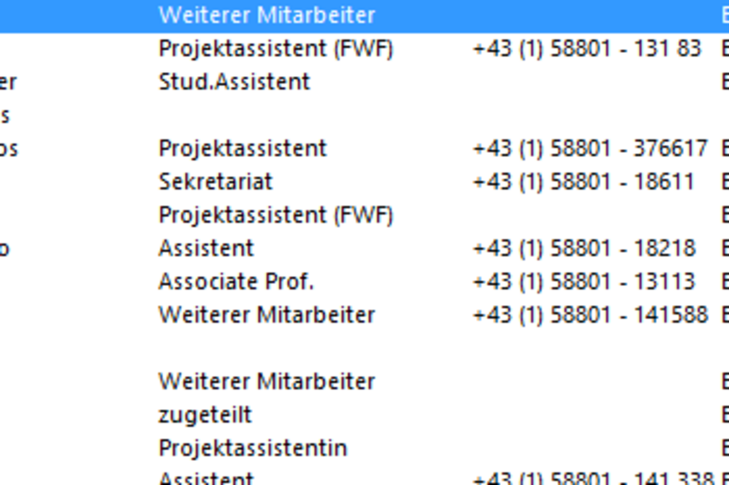 Screenshot: Select name