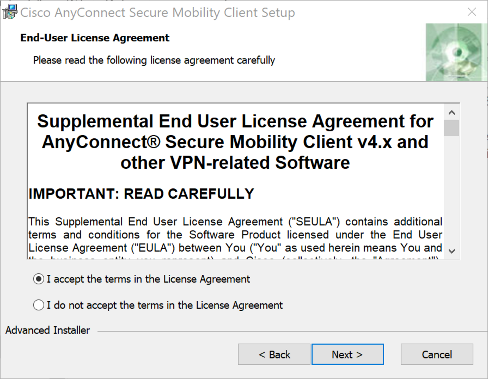AnyConnect Secure Mobility Client Setup