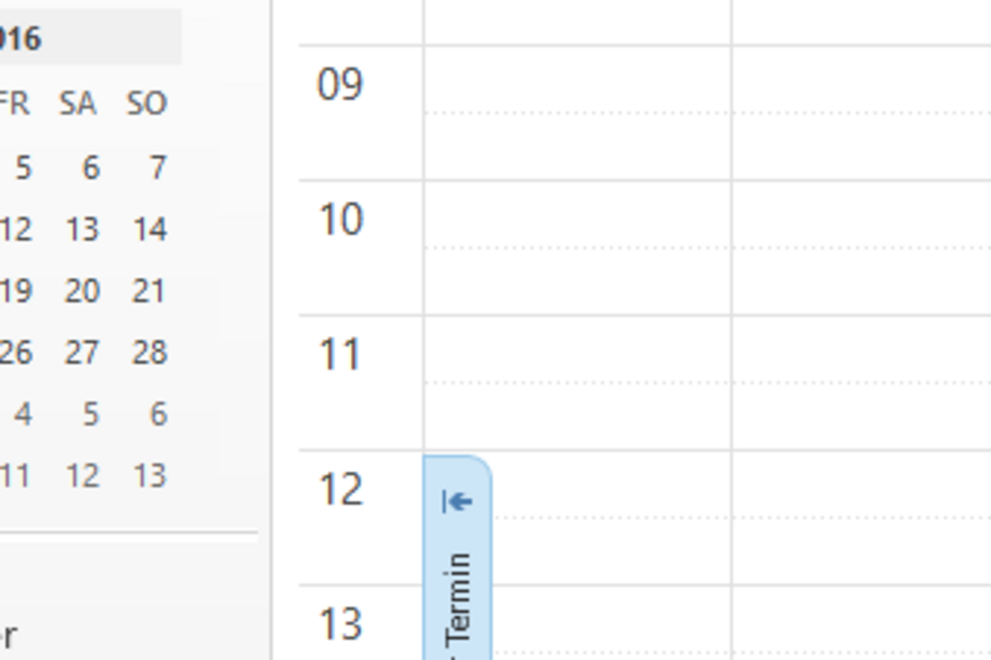 Screenshot: Calendar of another upTUpdate participant