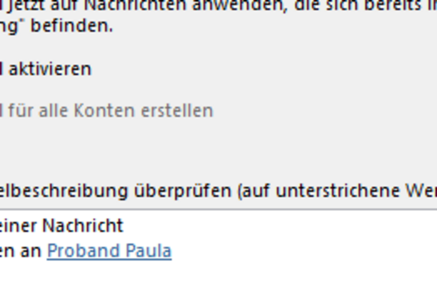 Screenshot: Activate rule