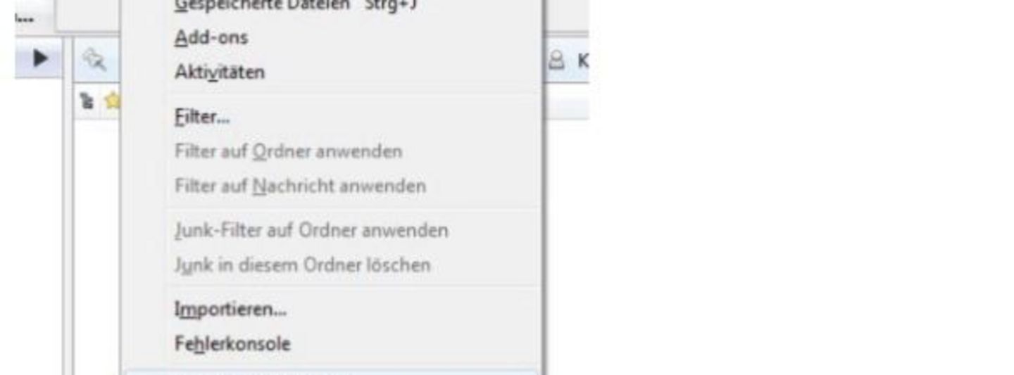 Screeshot for Thunderbird 3.1.7 Screen: Instructions for Thunderbird