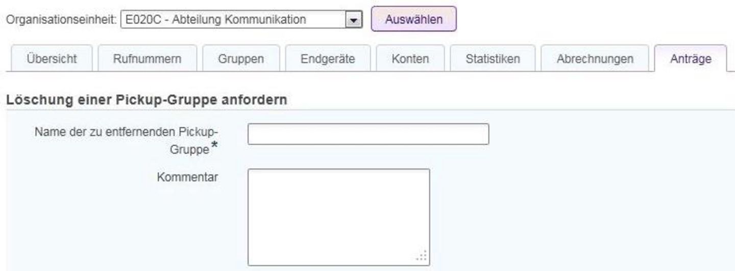 Screenshot Pickup-Gruppe entfernen Screen: Anleitung