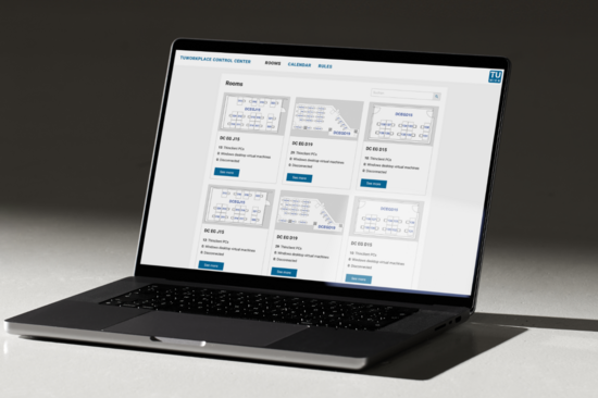 Offener Laptop mit geöffneter TUworkplace Webseite