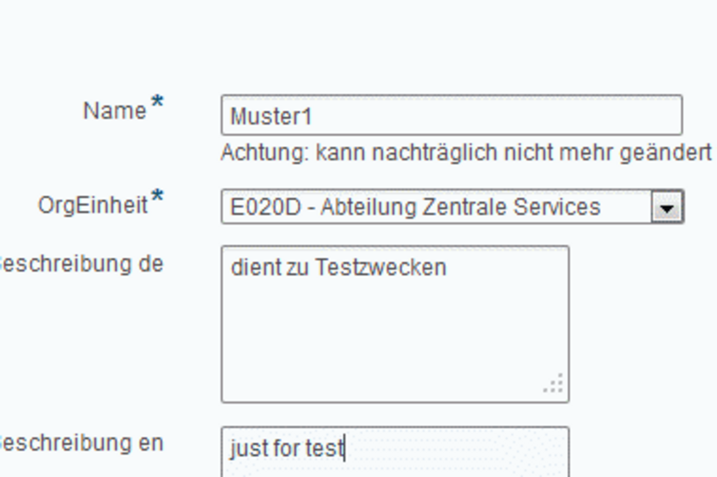 Screenshot: Creating an authorization group in upTUdate