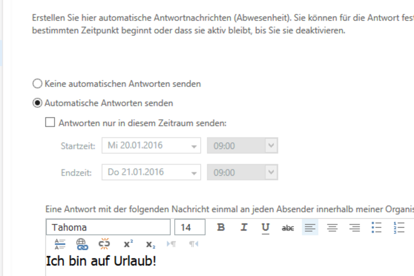 Screenshot: Enter the desired answer text
