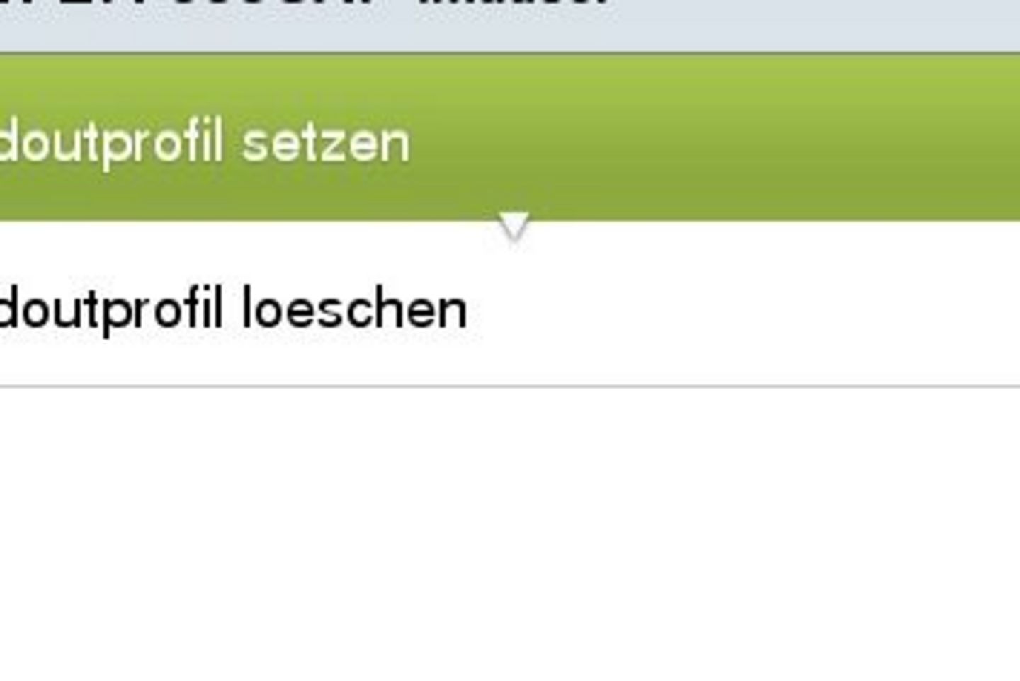 Telefonansicht Logged Out Profil setzen Screenshot 2: Logged Out Profil setzen