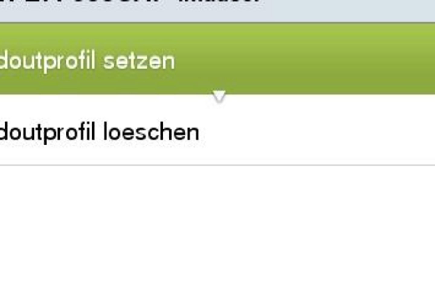 Screenshot 2: Logged Out Profil setzen