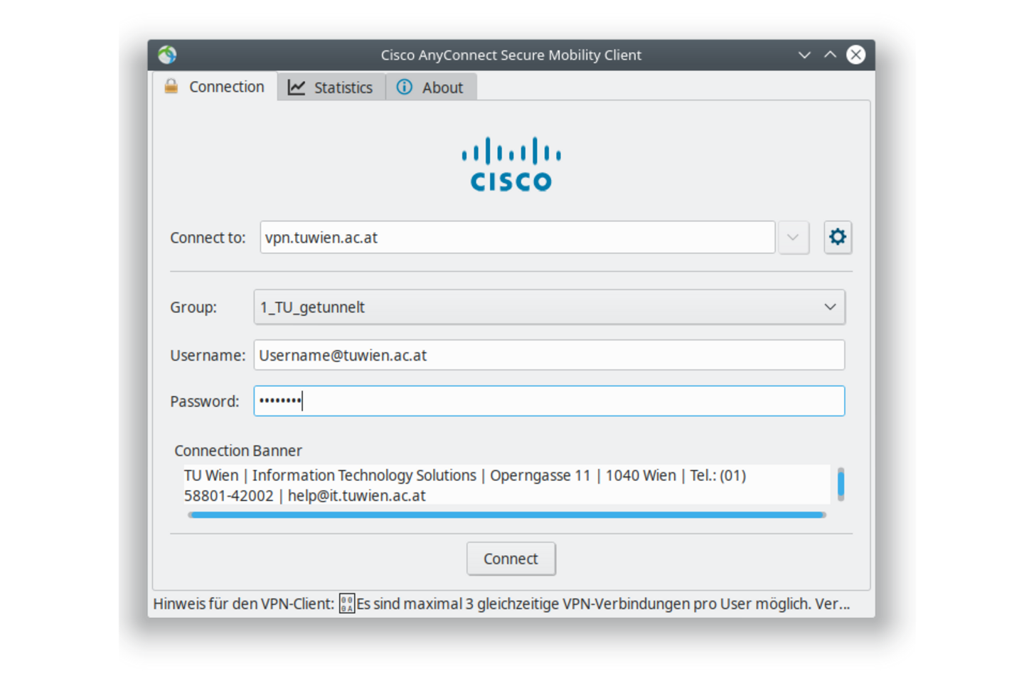 Screenshot VPN Verbindung