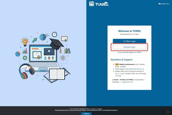External login in TUWEL