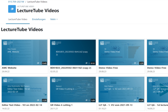 LectureTube LVA-Aufnahmeserie