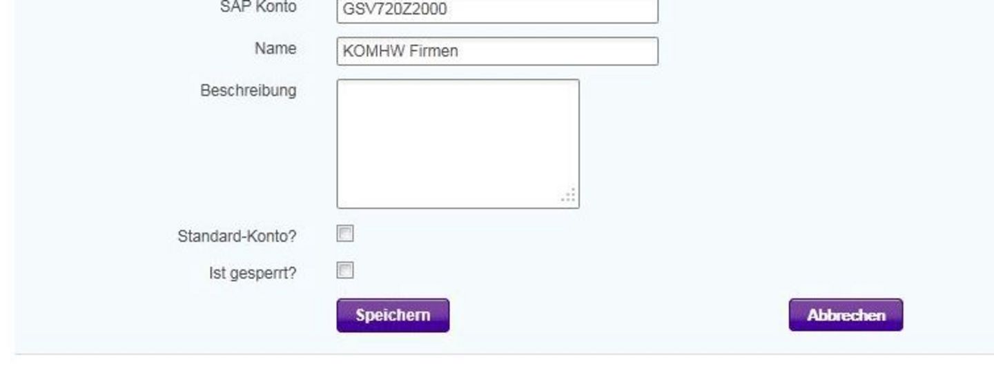 Screenshot Change Account Screen: Instructions
