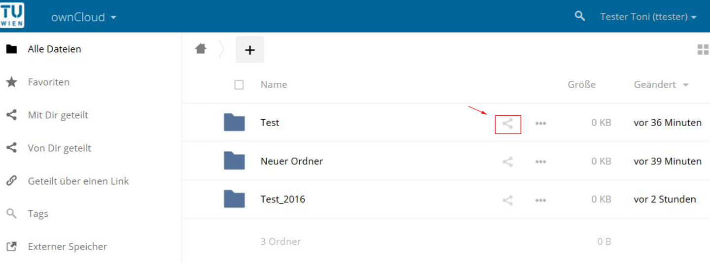 Screen: Anleitung Owncloud