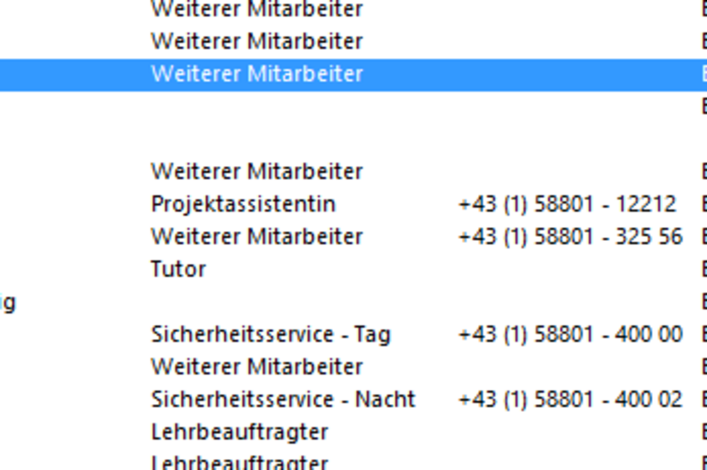 Screenshot: Add employees