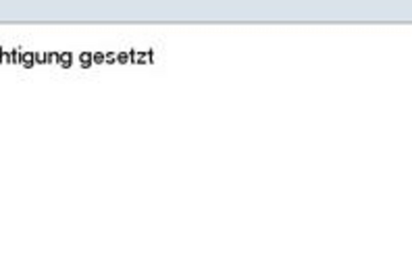 Screenshot: Berechtigung gesetzt und beenden